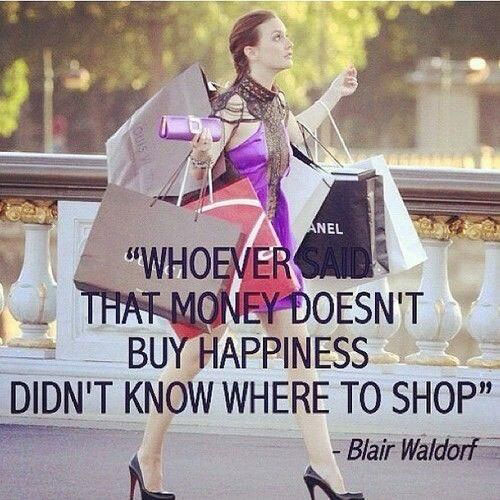 Shopping therapy.